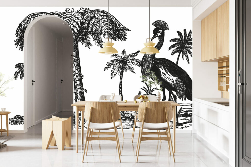 Le papier peint panoramique grue 