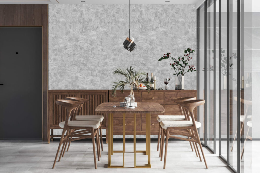 livraison gratuite papier peint mural repositionnable minimaliste imitation béton industriel personnalisable abordable maison salle à manger design