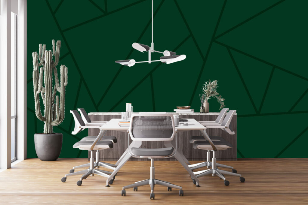 Papier peint pré encollé personnalisé géométrique pas cher haut de gamme salle à manger