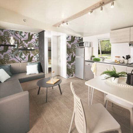 vinyles mural pré encollé colibri floral tendance et moderne au meilleurs prix mobil home kaki et rose