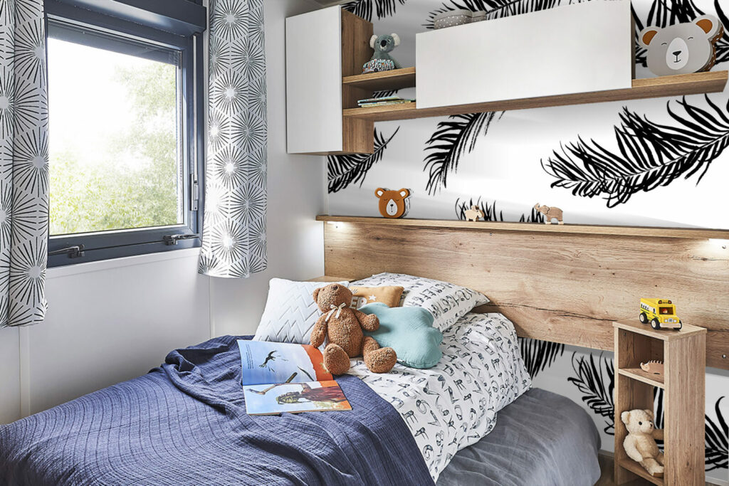 tapisserie à encoller pleine de douceur et design sur mesure livraison rapide chambre parentale noir blanc