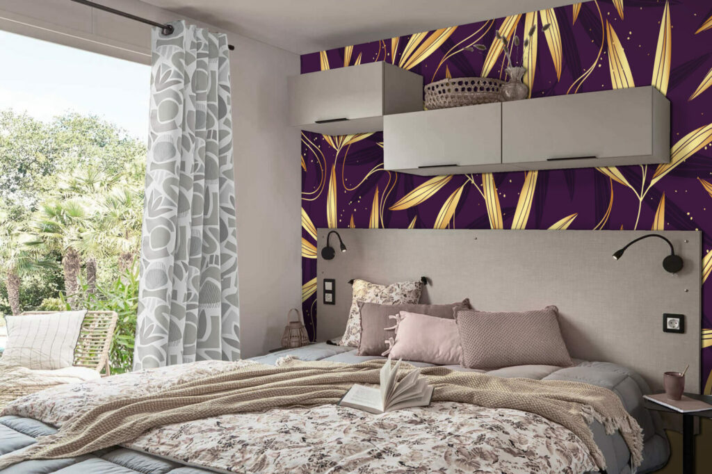 tapisserie motif floral luxueux et tendance personnalisable livraison rapide mobil home