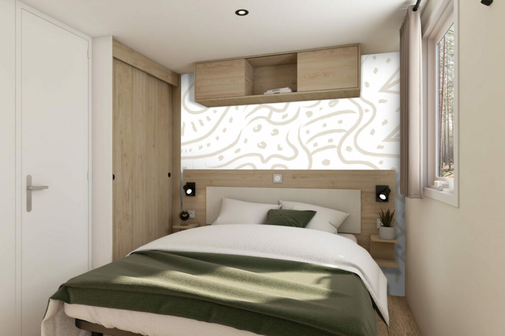 décors muraux style ethnique abstrait moins cher mobil-home beige