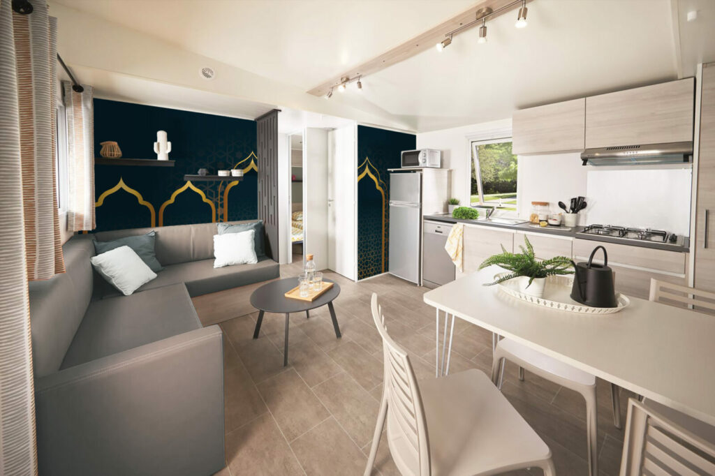 tapisserie murale panoramique oriental haut de gamme salon - vert