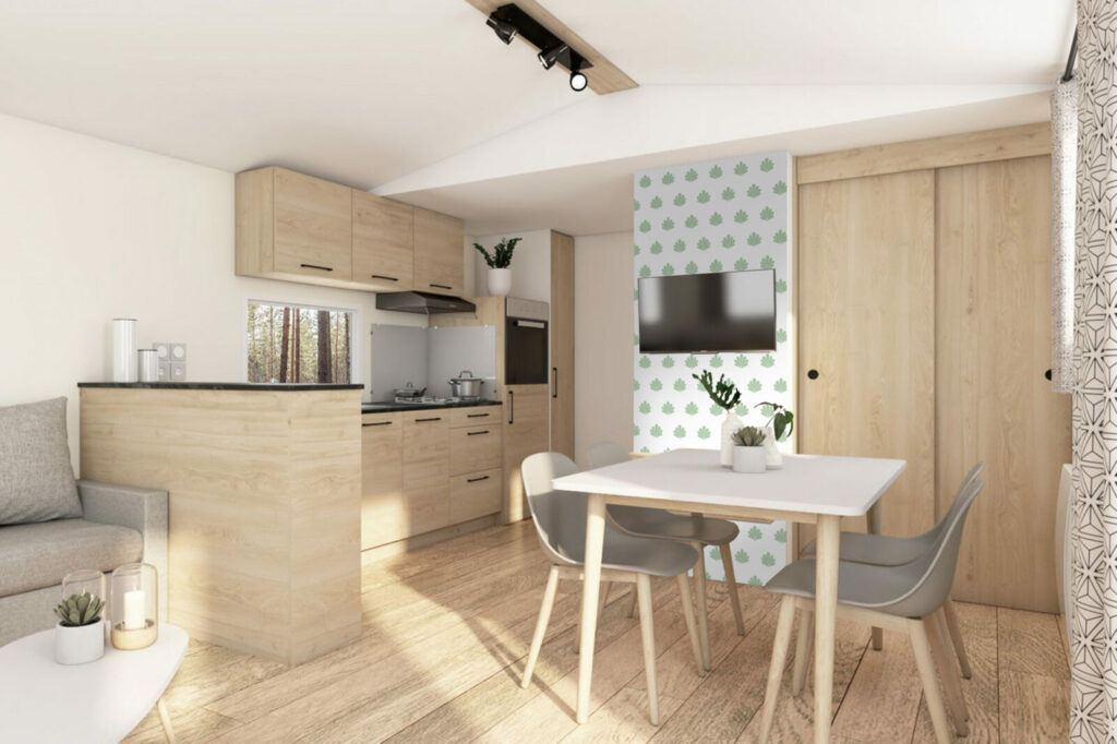 tapisserie murale motif coquillage luxe haut de gamme mobil home