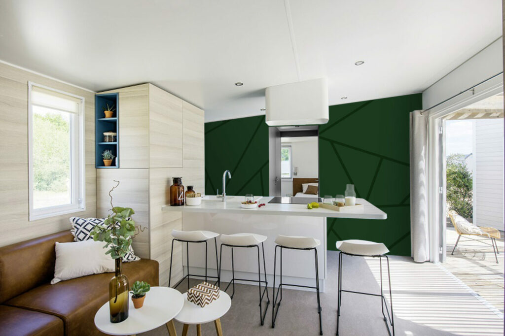 Papier peint pré encollé personnalisé géométrique pas cher haut de gamme cuisine mobil home