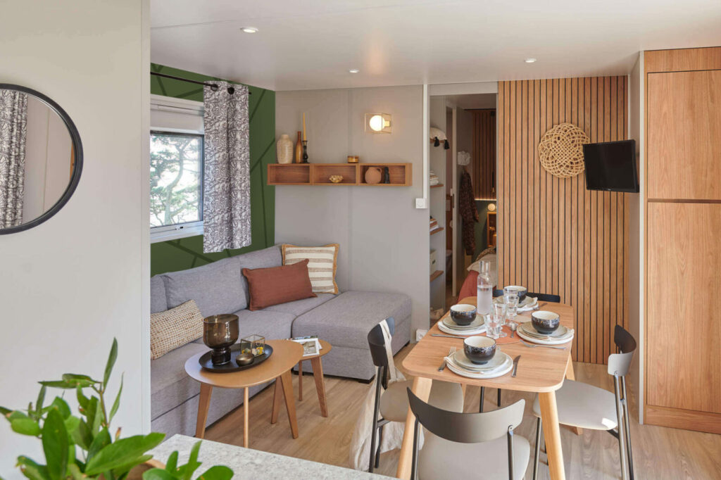 décoration murale personnalisé pour mobil-home géométrique pas cher - kaki