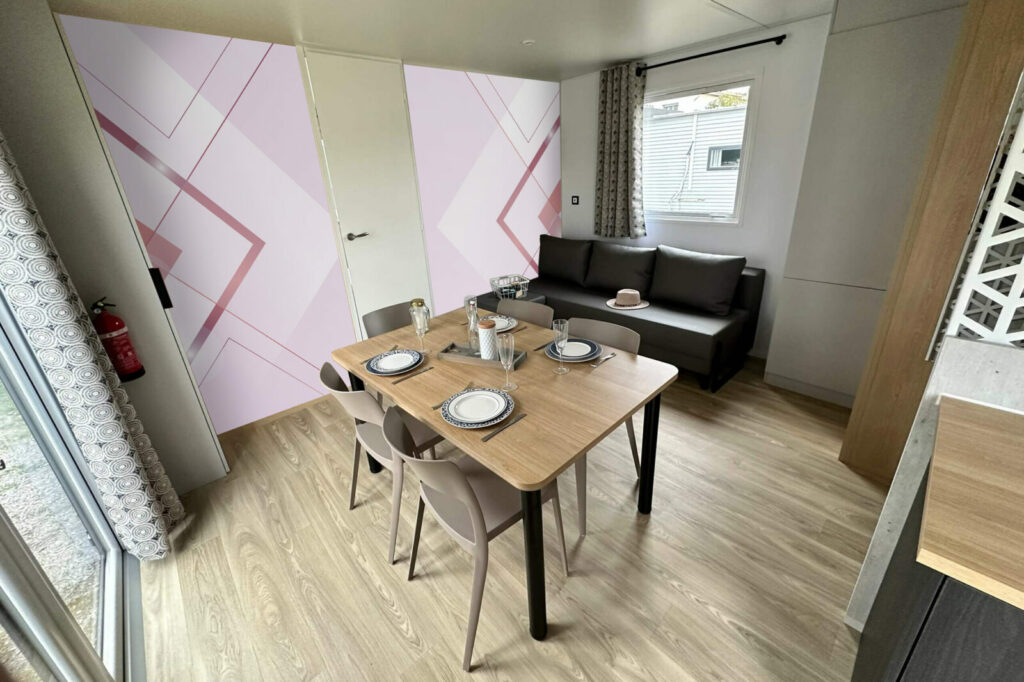 collection papier peint panoramique abstrait personnalisé chambre adulte mobil home - rose