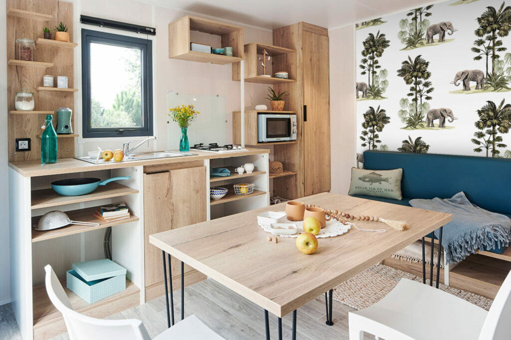 acheter collection tapisserie repositionnable vintage rétro éléphant jungle personnalisable pas cher mobil home