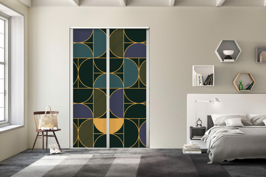 collection papier peint autocollant art déco sur-mesure pas cher porte de placard