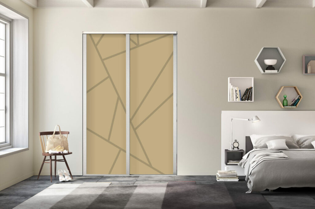 Papier peint pré encollé personnalisé géométrique pas cher haut de gamme portes de placard