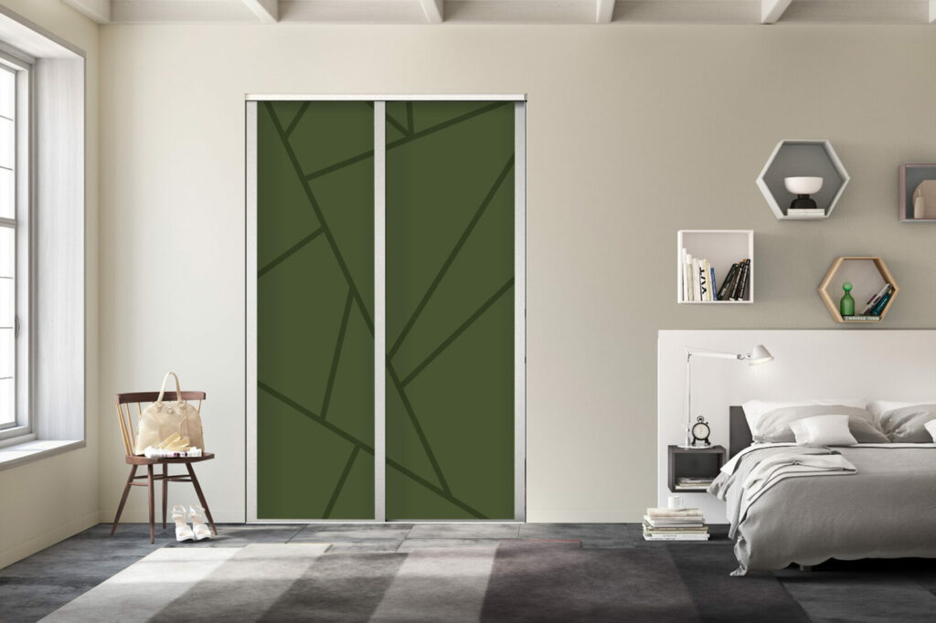 Papier peint pré encollé personnalisé géométrique pas cher haut de gamme portes de placard