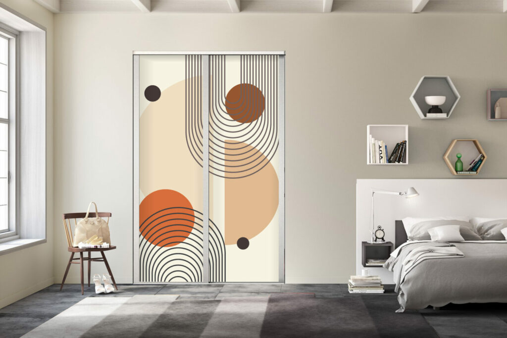 vinyle repositionnable boho modern art déco personnalisable qualitatif meilleur prix portes de placard