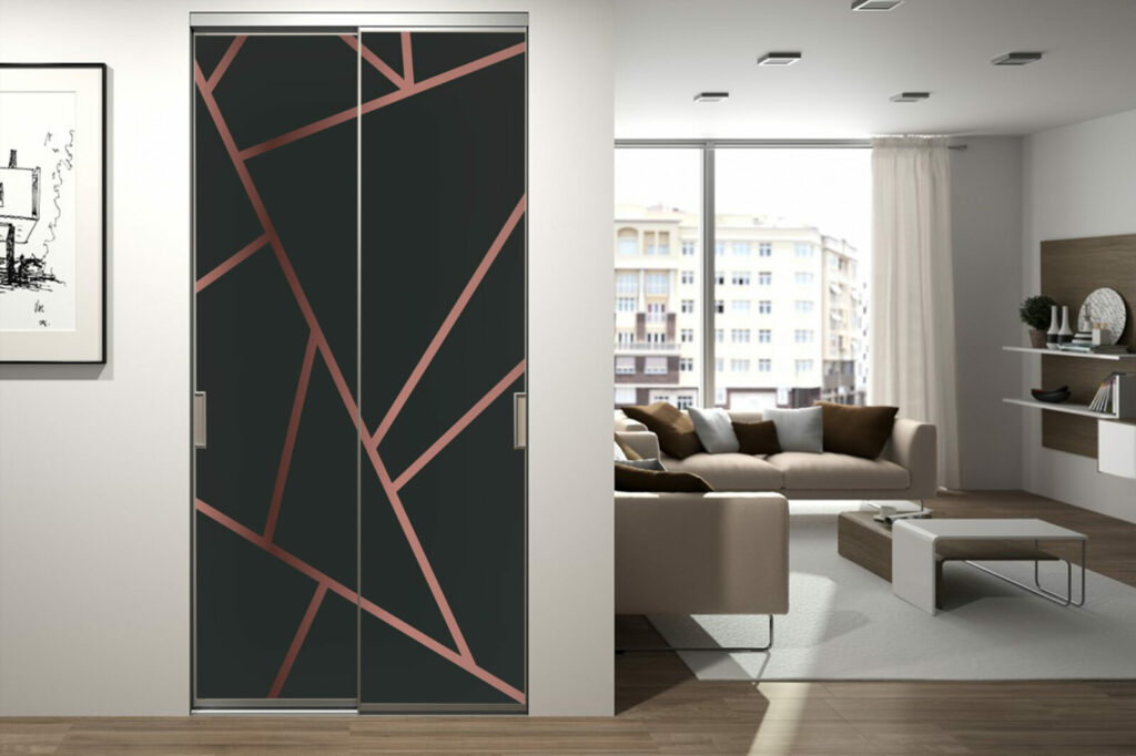 Papier peint pré encollé personnalisé géométrique pas cher haut de gamme portes de placard