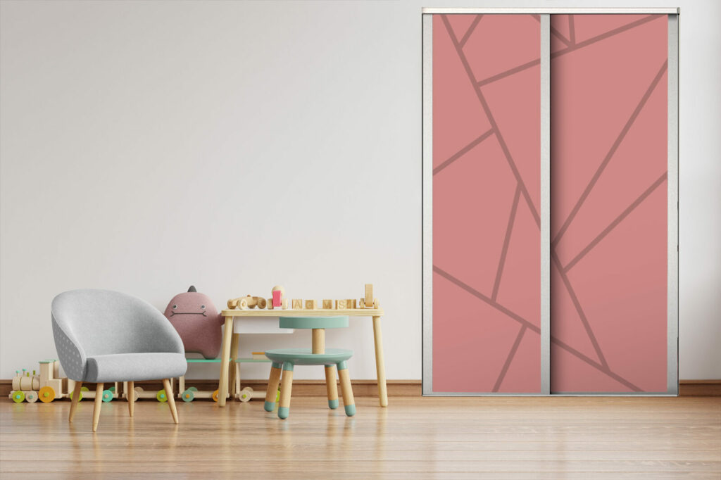 Papier peint pré encollé personnalisé géométrique pas cher haut de gamme portes de placard coulissantes