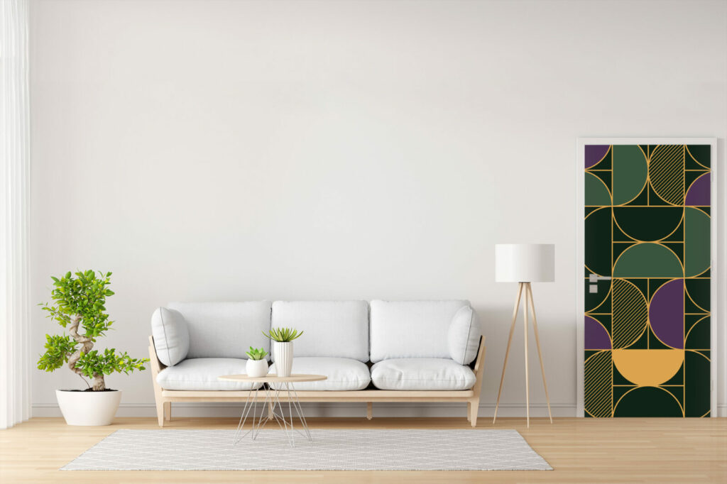 collection papier peint autocollant art déco sur-mesure pas cher porte