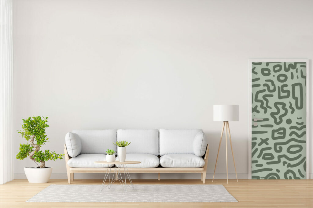 vente de collection murale abstraite tendance sur-mesure pas cher portes kaki