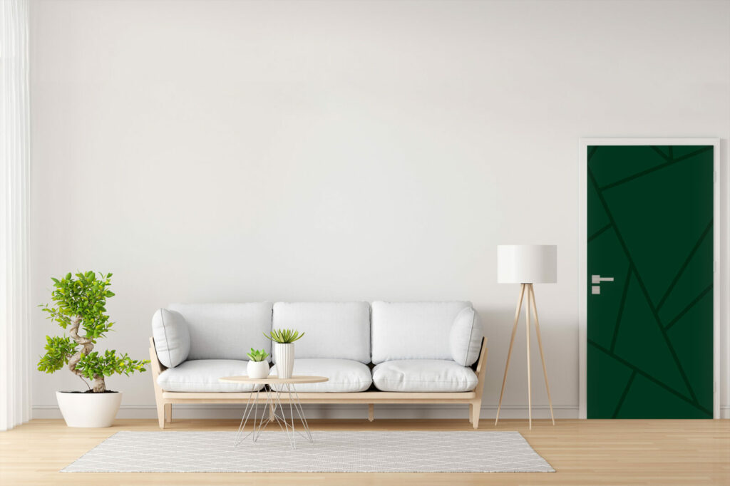 Papier peint pré encollé personnalisé géométrique pas cher haut de gamme porte