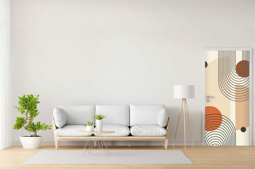 vinyle repositionnable boho modern art déco personnalisable qualitatif meilleur prix porte