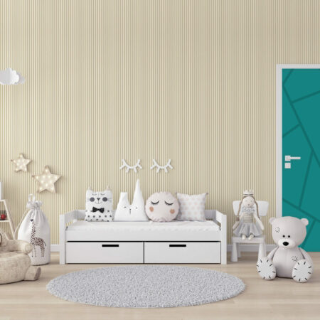 Papier peint pré encollé personnalisé géométrique pas cher haut de gamme porte