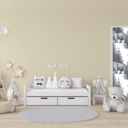 stickers muraux intissé motif ours forêt personnalisé moins cher porte de chambre bébé