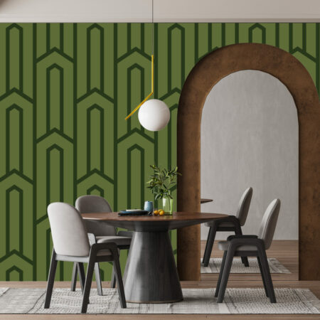 papier peint repositionnable motif géométrique à encoller abordable salle à manger