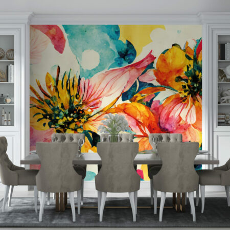 Notre revêtement mural floral introduira de la fraîcheur à votre espace de vie. Les motifs floraux sont idéaux dans les chambres ou les pièces de vie
