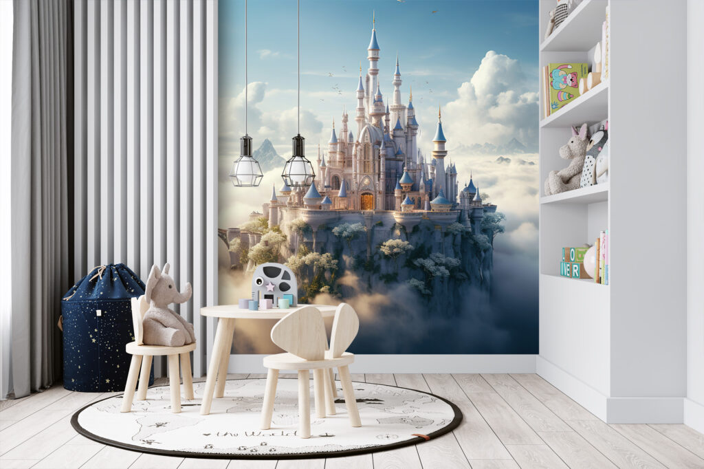 Papier Peint Magique Décalcomanie Château Des Sorciers - Autocollant Mural Vinyle - Neuf