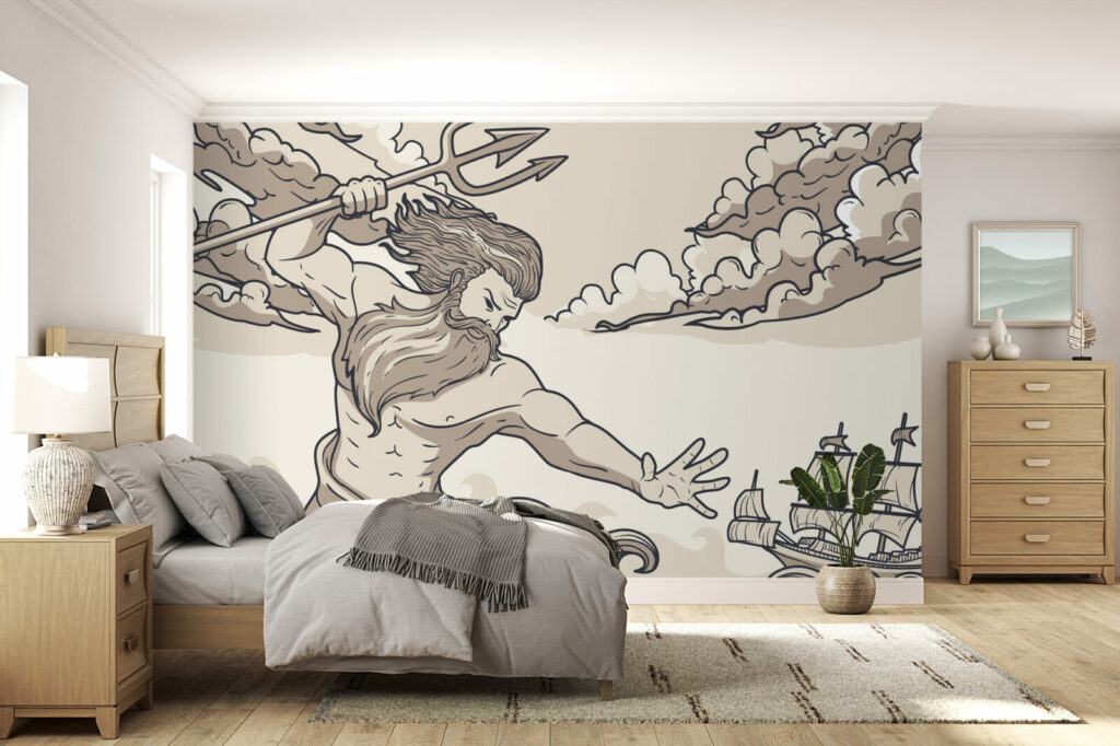 Pas cher, rapide, sur mesure. Commandez à partir de 20 € le m2 chez mambodeco.com. Le Papier peint sur mesure Poséidon de haute qualité fabriqué en France.