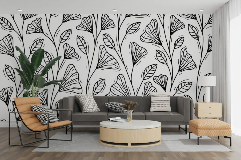 papier peint sur mesure floral