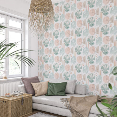papier peint aquarelle végétal Botanic Line décoration murale artistique