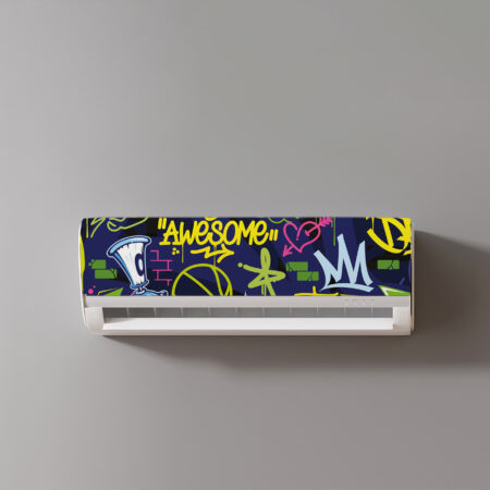 Donnez du style à votre split mural avec ce Sticker climatisation street art au design résolument artistique.