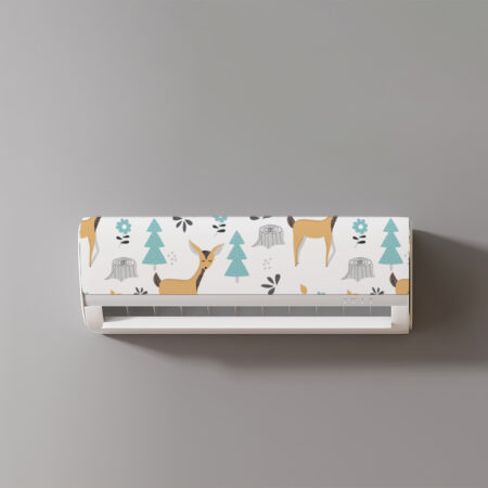 Plongez dans un univers tendre et boisé grâce à ce sticker clim enfant aux motifs ludiques et naturels. Conception et impression dans nos locaux.