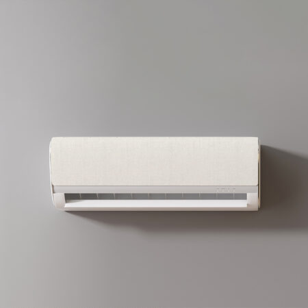 Apportez une touche élégante et apaisante à votre intérieur avec ce cache déco climatiseur au motif effet lin