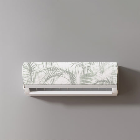 Apportez une touche de fraîcheur tropicale à votre intérieur avec ce sticker clim palmier pastel. 🇫🇷 Fabriqué en France, dans notre atelier.