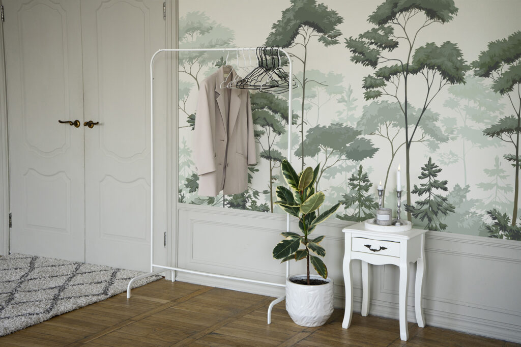 Papier peint panoramique arbre au design apaisant. Décor mural sur mesure, fabrication française, livraison rapide. Pour une ambiance naturelle élégante.